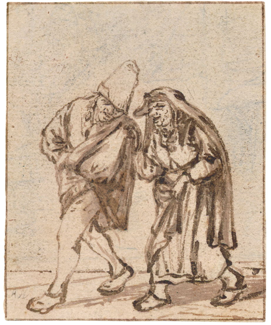 09_van Ostade_drawing A Strolling Peasant Couple