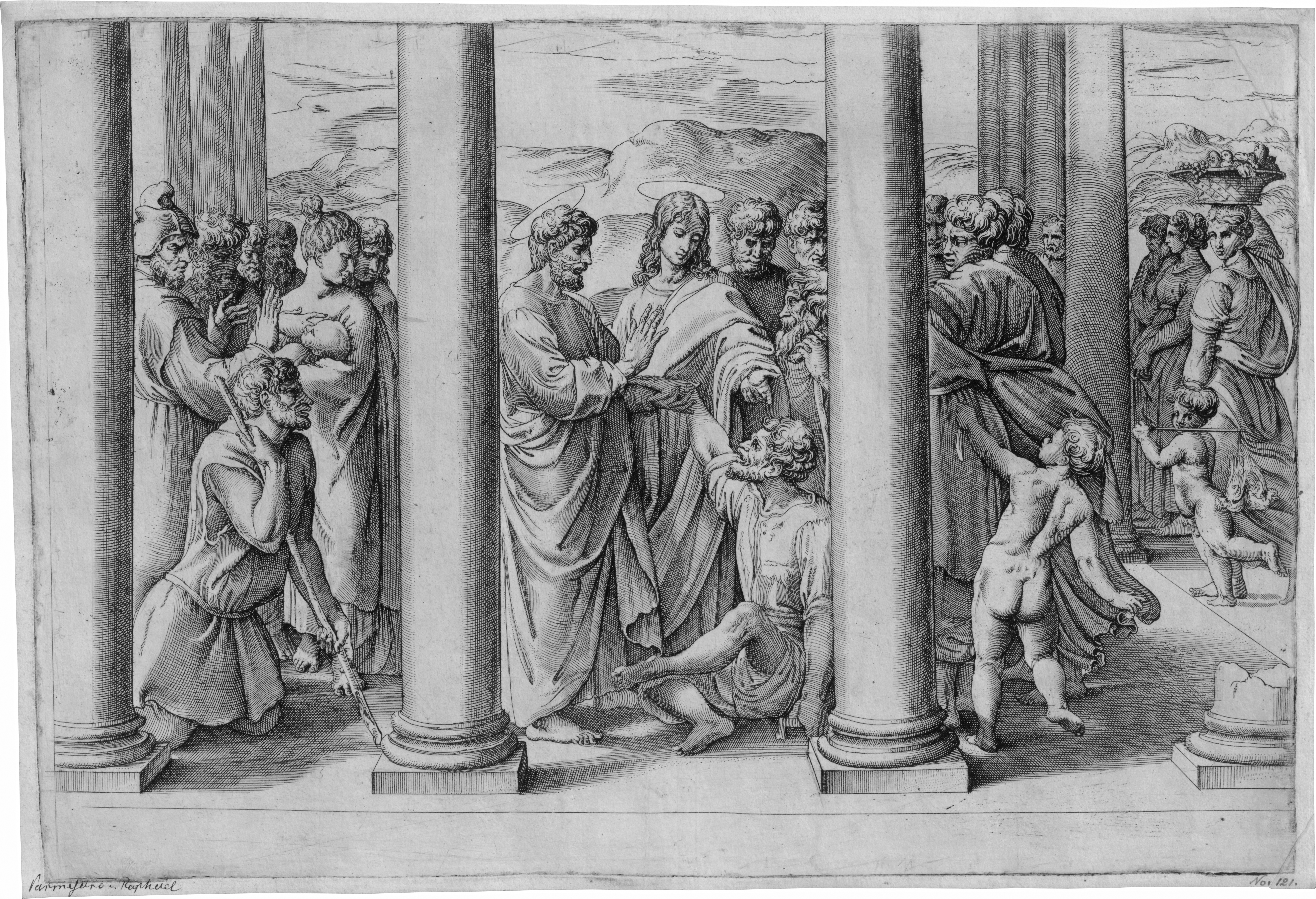 01_Franco_print St. Peter and St. John Healing the Cripples at the Temple Gate