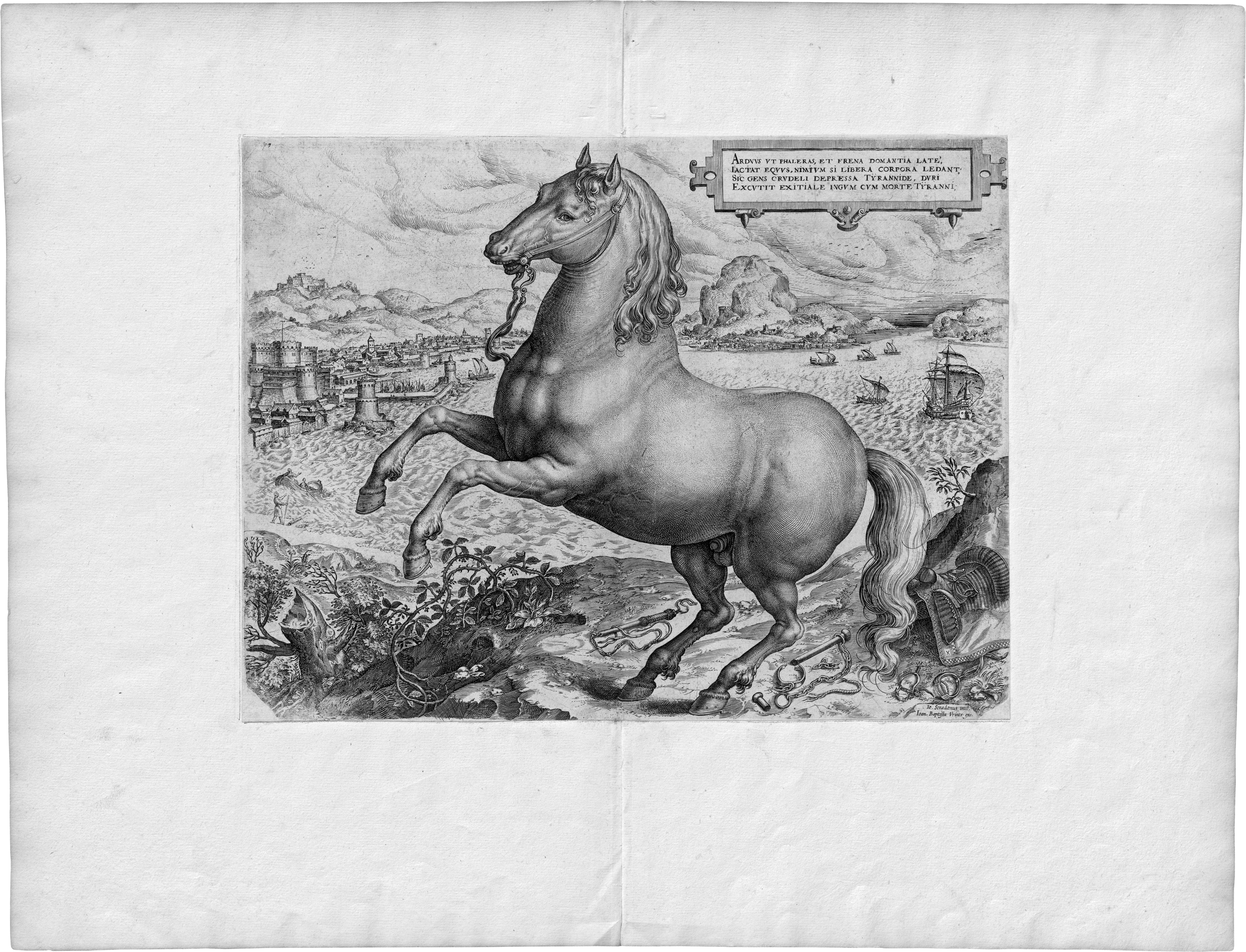 03_Wierix_print The Liberated Horse (Allegory of the Netherlands Liberated from Spanish Rule