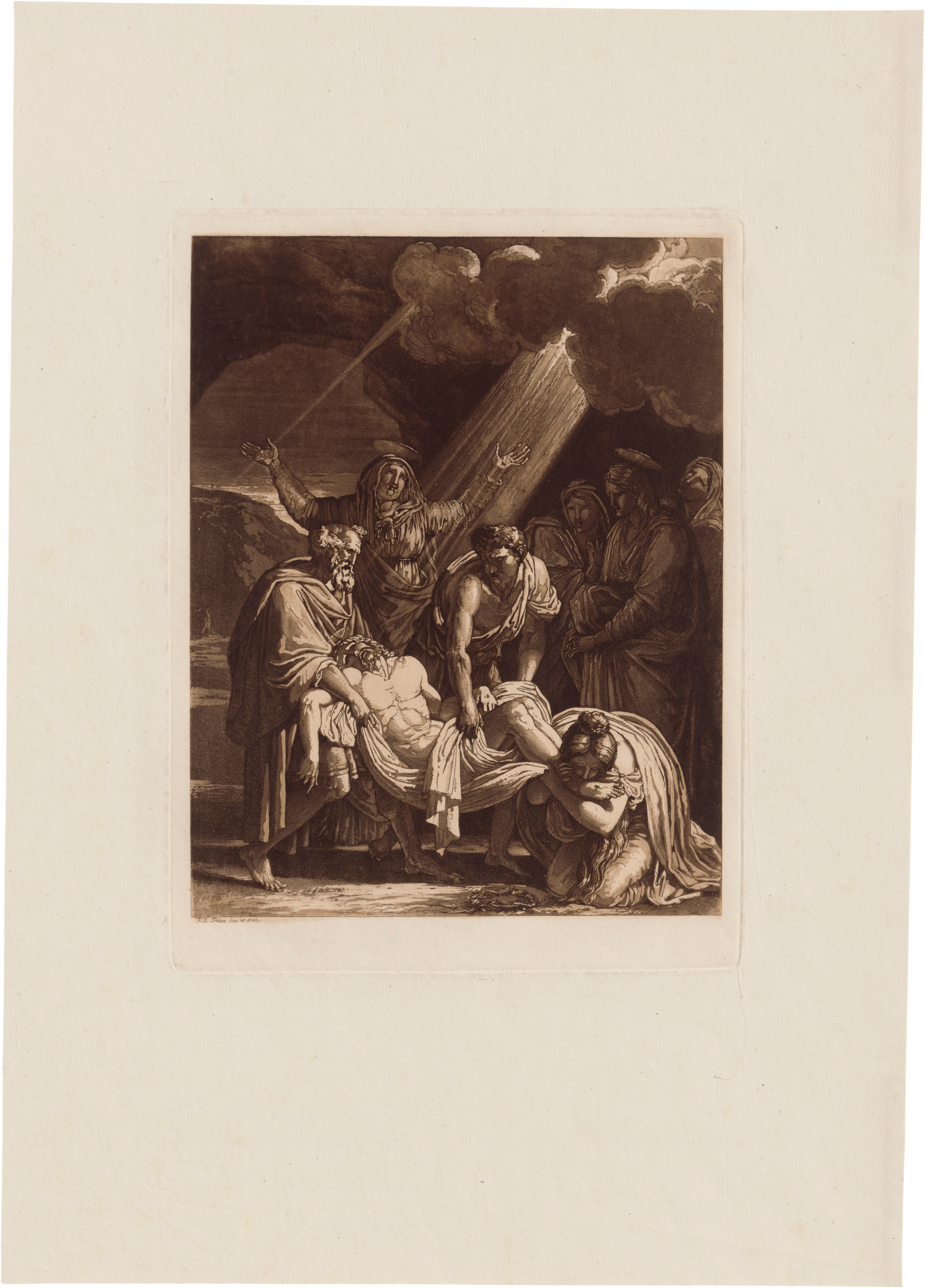 32_Fabre_print The Lamentation of Christ; The Angel Appears to the Women at the Grave
