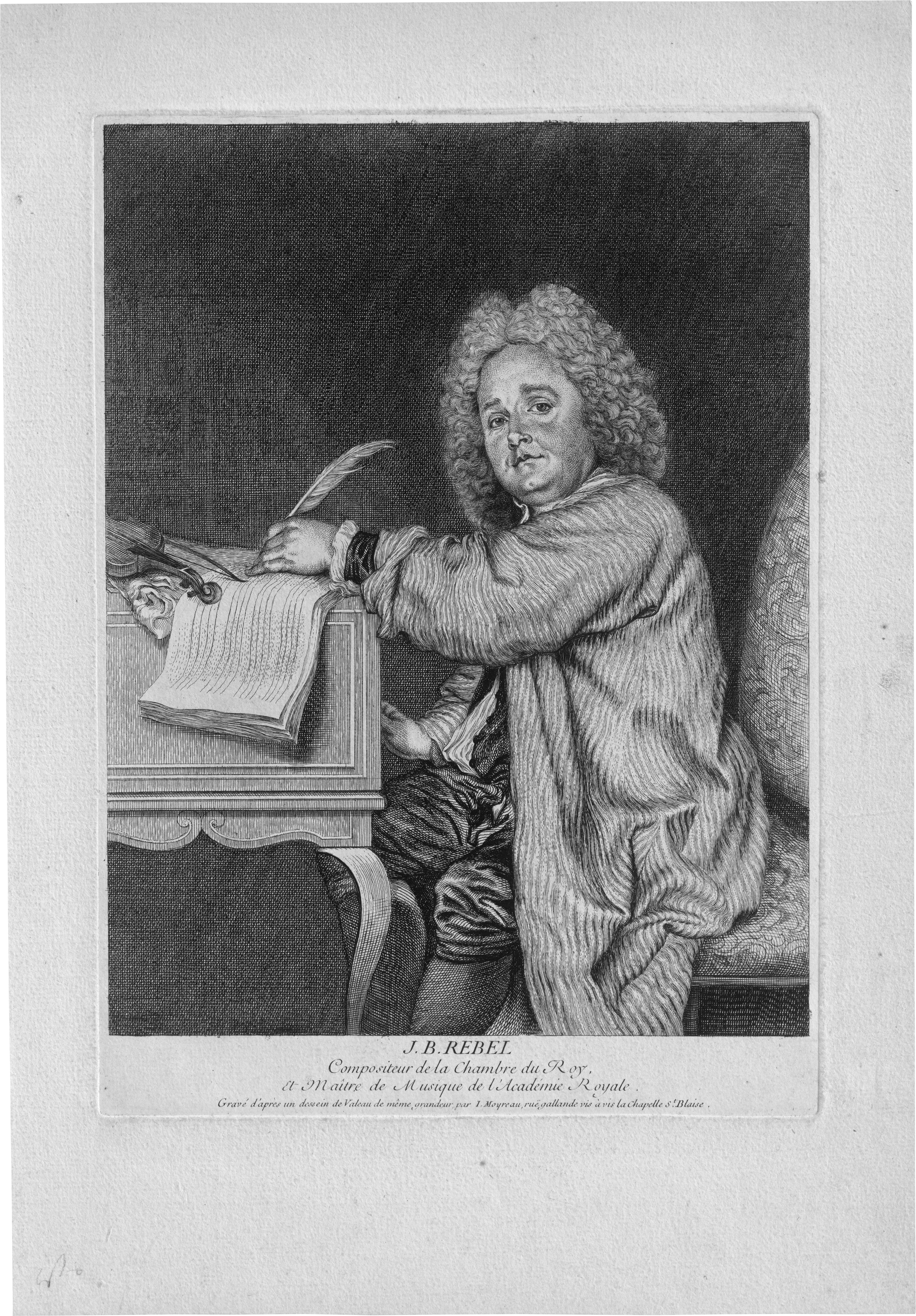 Moyreau_print Portrait of the Composer Jean-Féry Rebel