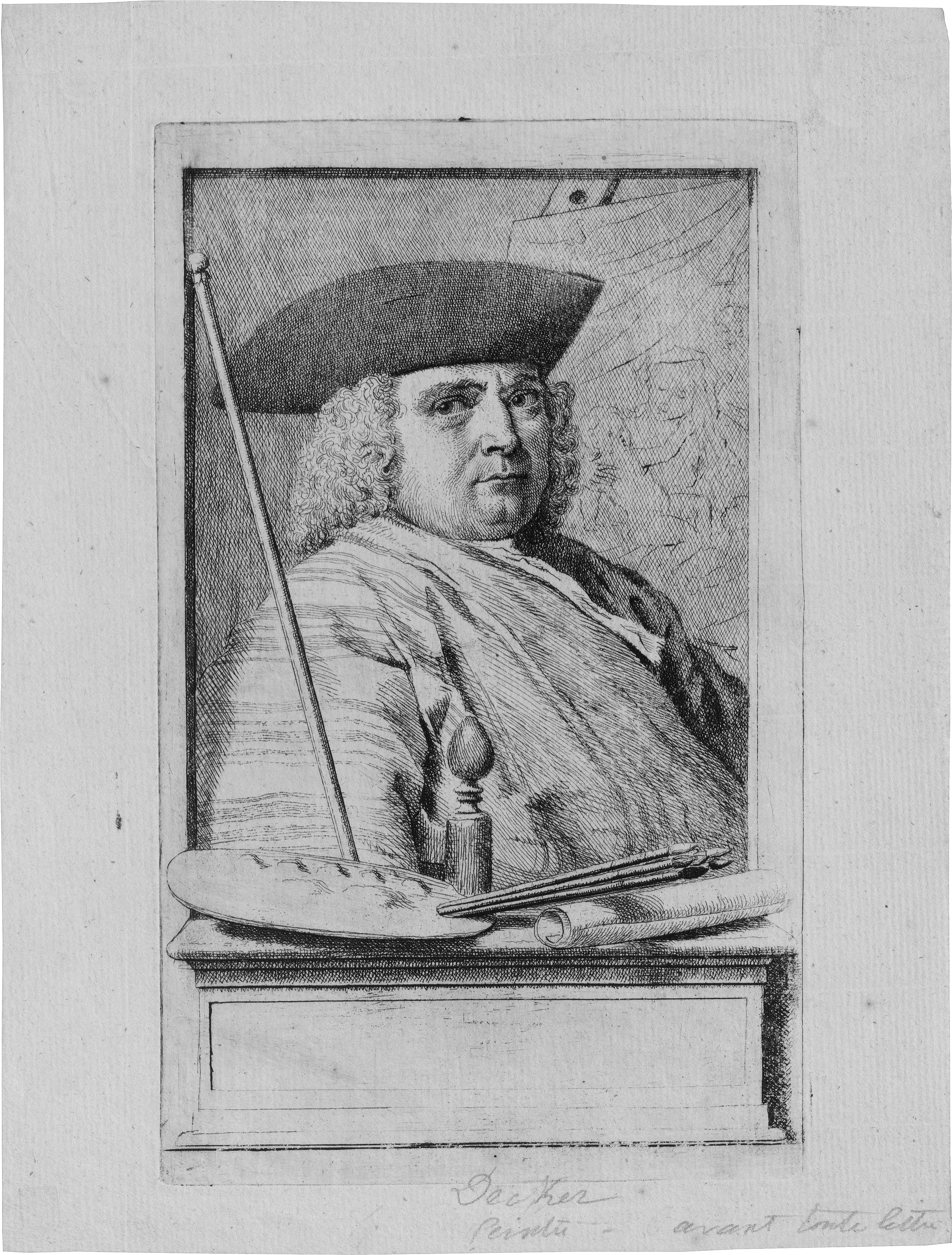 van Noorde_print Half-length Portrait of the Painter Frans Decker